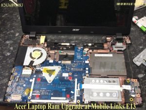 Acer laptop ram upgrade at Mobile Links E13